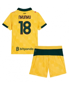 Billige Fotballdrakt AC Milan Christopher Nkunku #18 Replika Tredjedraktsett Barn 2025-26 Kortermet (med bukser)